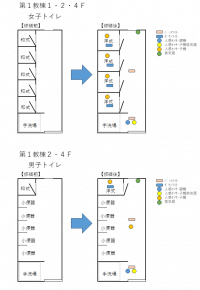 第１教棟トイレ洋式化改修