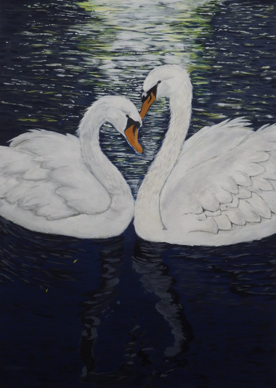 １年森田いち華「白鳥」